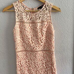 AQUA: PINK AND WHITE DRESS WITH FLOWER DESIGN